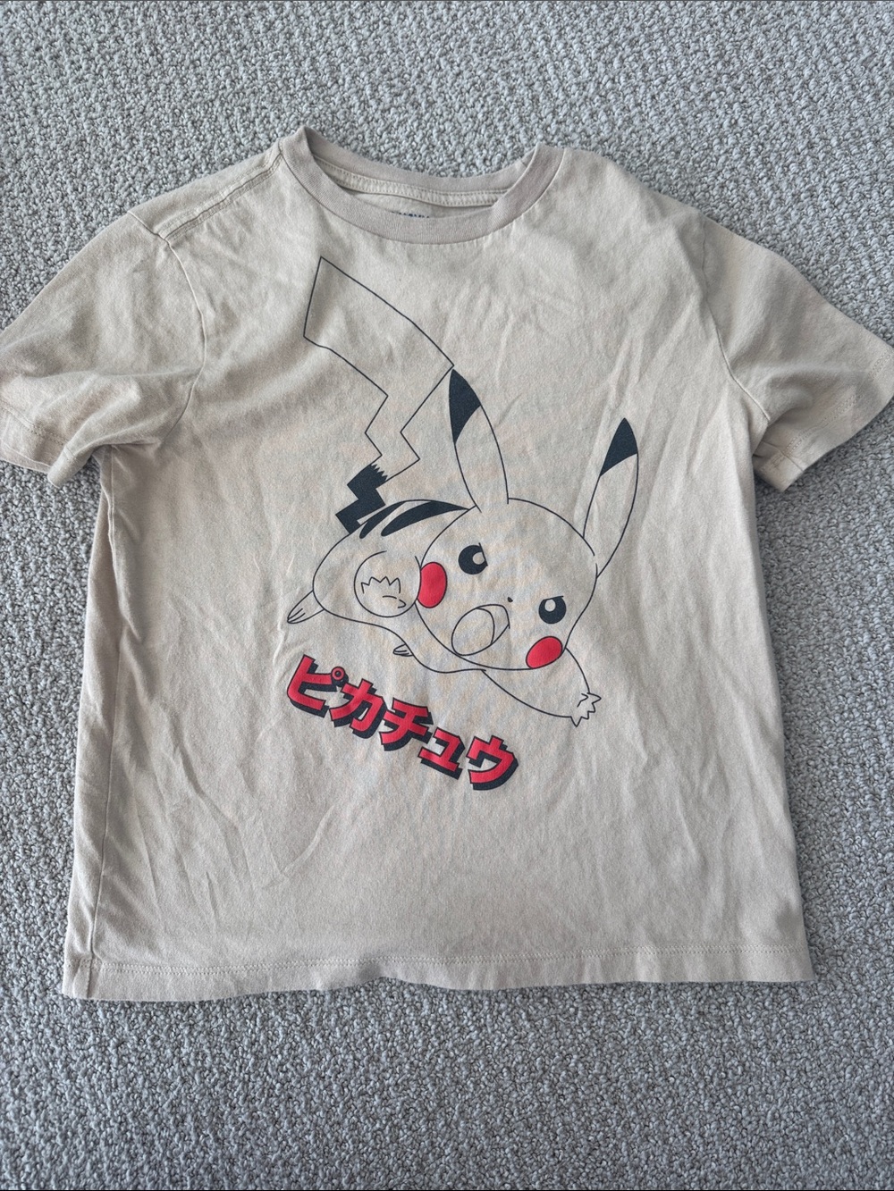 Old Navy Kids Beige Pikachu Graphic Tee - Short Sleeve